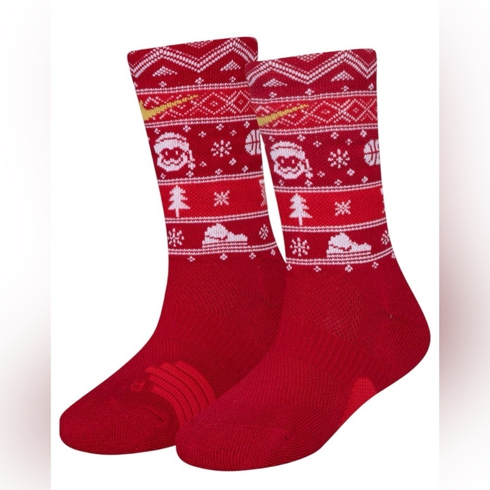 Brand new! Nike Elite Red and Gold Basketball Socks, sz 5-7y